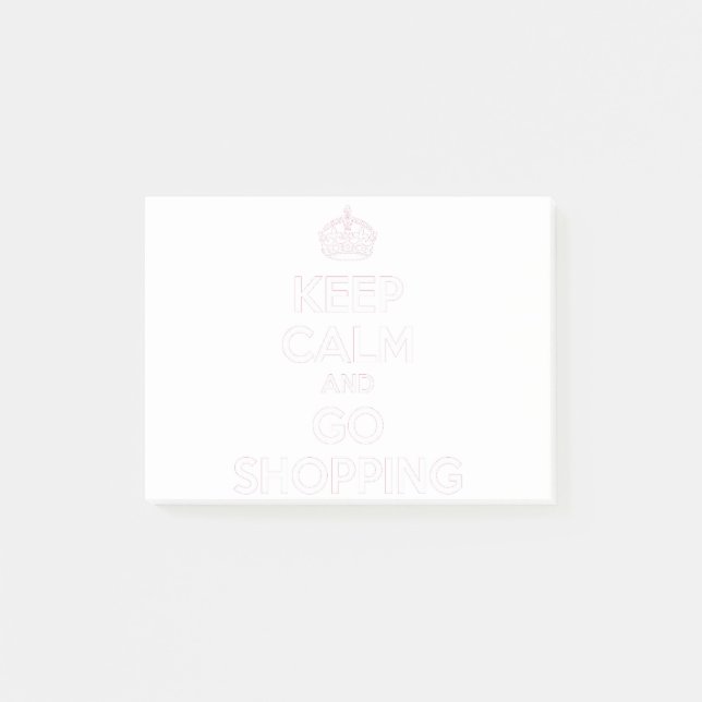 Notas Post-it® mantener la calma y ir de compras (Anverso)