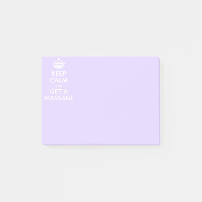 Notas Post-it® Mantenga la calma y obtenga un masaje (Anverso)