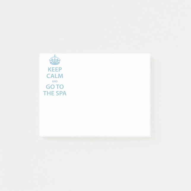 Notas Post-it® Mantenga la calma y vaya al spa (Anverso)