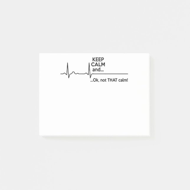 Notas Post-it® Manténgase Tranquilo Y Ok No Esa Calma (Anverso)