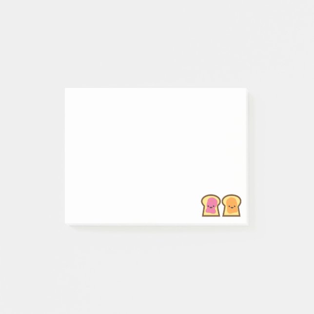 Notas Post-it® Mantequilla de cacahuete y Jelly Toast Friends Not (Anverso)