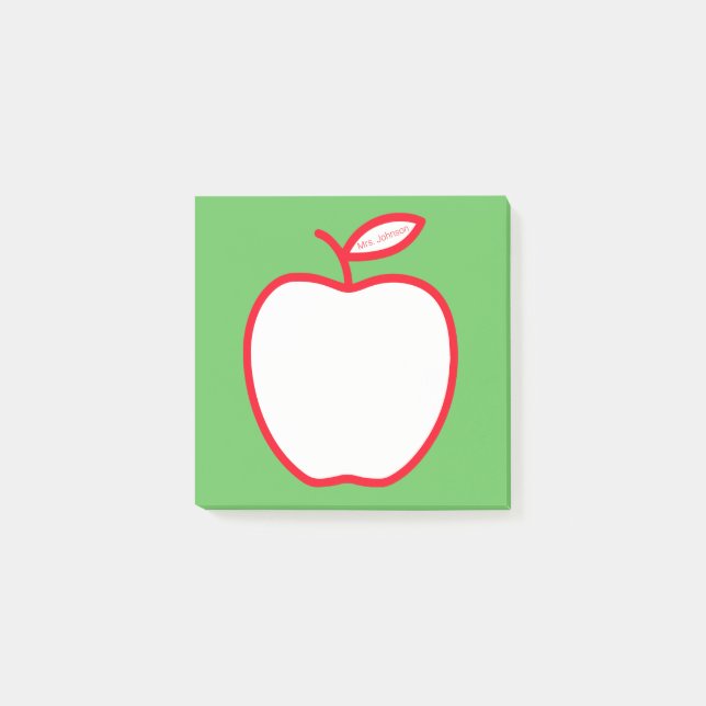 Notas Post-it® Manzana del profesor (Anverso)