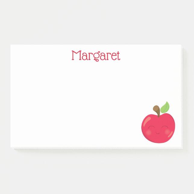 Notas Post-it® Manzana roja para el profesor (Anverso)