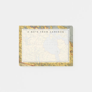 Notas Post-it® Mapa antiguo de Canadá