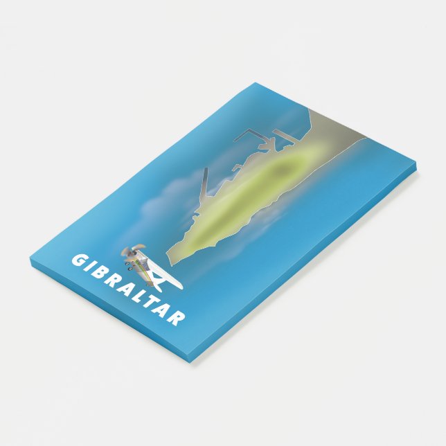 Notas Post-it® Mapa de Gibraltar (En perspectiva)