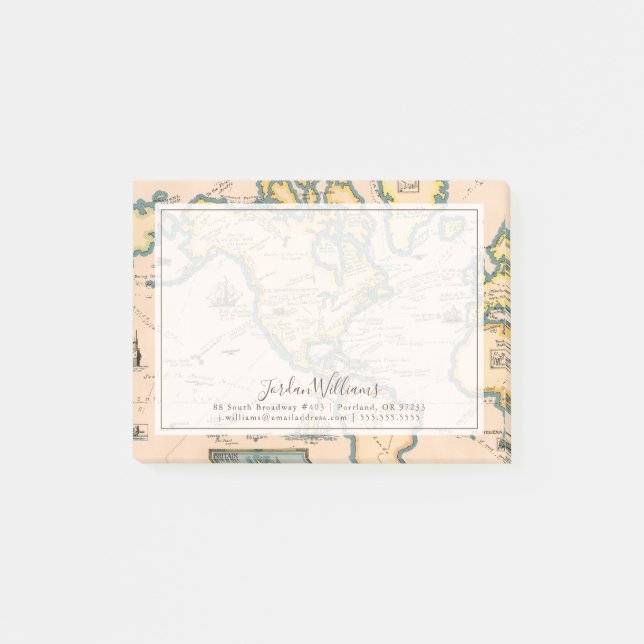Notas Post-it® Mapa de grandes aventuras (Anverso)
