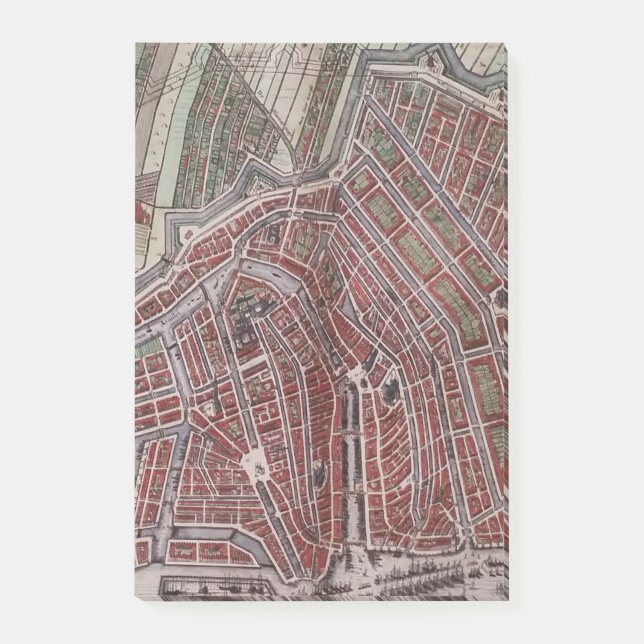 Notas Post-it® Mapa de la ciudad de Réplica de Amsterdam 1652 (Anverso)