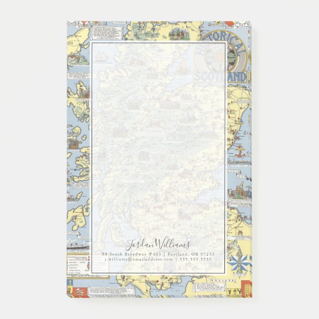 Notas Post-it® Mapa de la Escocia histórica (Anverso)