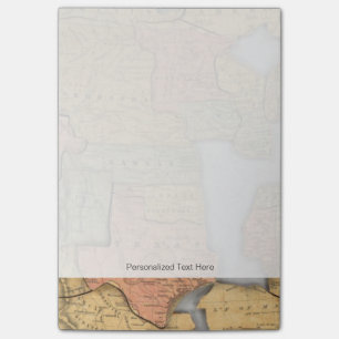 Notas Post-it® Mapa de los Estados Unidos y Canadá