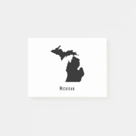 Notas Post-it® Mapa de Michigan - Mapa de Michigan moderno en bla