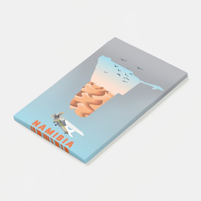 Notas Post-it® Mapa de Namibia (En perspectiva)