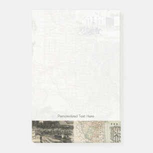 Notas Post-it® Mapa de Texas con fronteras del condado