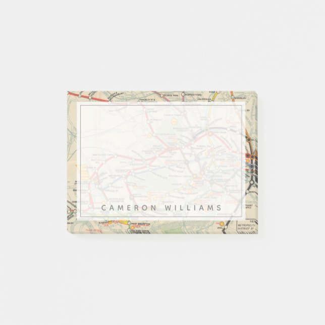 Notas Post-it® Mapa del metro de Londres (Anverso)