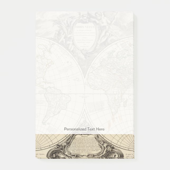 Notas Post-it® Mapa del mundo 8 (Anverso)