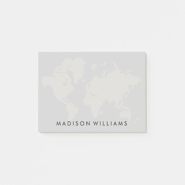 Notas Post-it® Mapa del mundo digital (Anverso)