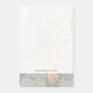 Notas Post-it® Mapa del mundo en la proyección de Mercator
