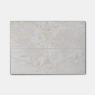 Notas Post-it® Mapa del mundo medieval a partir de 1525