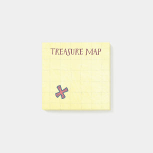 Notas Post-it® Mapa del Tesoro Botín de Pirata