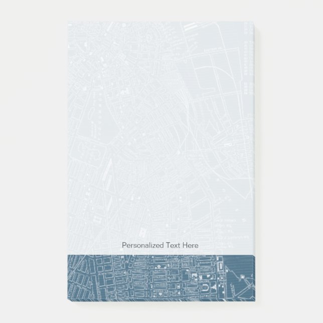 Notas Post-it® Mapa gráfico de Boston (Anverso)