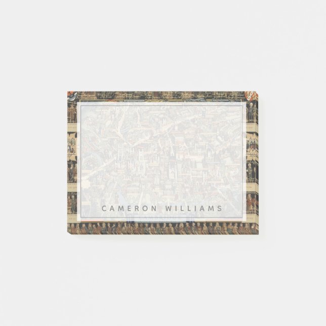 Notas Post-it® Mapa ilustrado de Cambridge, Inglaterra (Anverso)