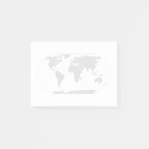Notas Post-it® Mapa mundial de viajeros