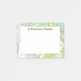 Notas Post-it® Mapa topográfico personalizado