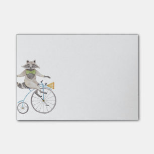 Notas Post-it® Mapache del montar a caballo