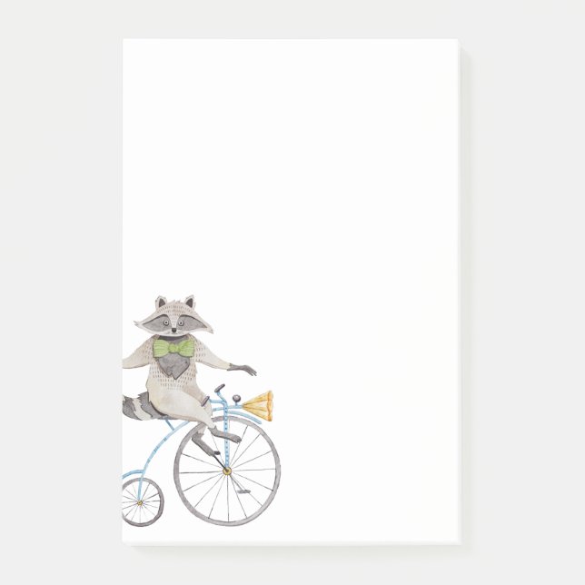 Notas Post-it® Mapache del montar a caballo (Anverso)