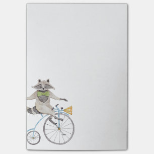 Notas Post-it® Mapache del montar a caballo