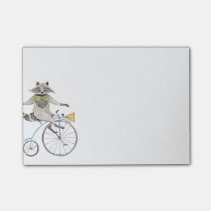 Notas Post-it® Mapache del montar a caballo