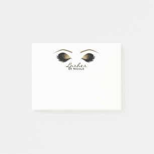 Notas Post-it® Maquillaje de ojos dorados pestañas personalizadas