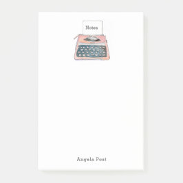 Notas Post-it® Máquina de acuarela rosada