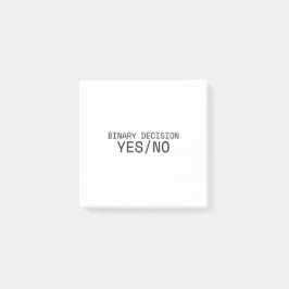Notas Post-it® Máquina de Escribir Minimalista Decisión Binaria S