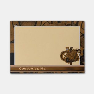Notas Post-it® Maquinaria de Steampunk (cobre)