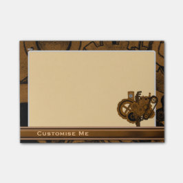 Notas Post-it® Maquinaria Steampunk (Cobre)