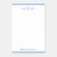 Maravillas de azulado y de vieiras personalizadas