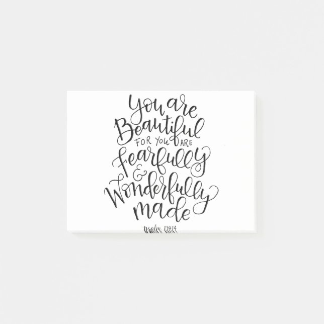 Notas Post-it® Maravilloso, hermoso (Anverso)