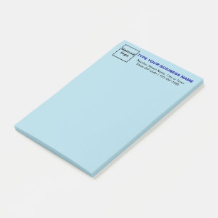 Notas Post-it® Marca comercial sobre el título de Light Blue Long