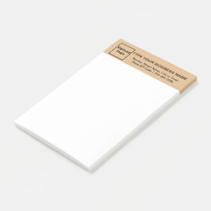 Notas Post-it® Marca comercial sobre el título marrón claro de la