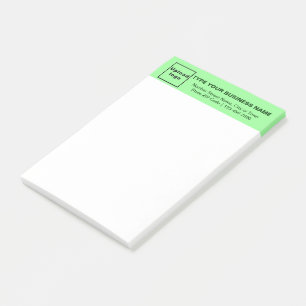 Notas Post-it® Marca comercial sobre el título verde claro de la 