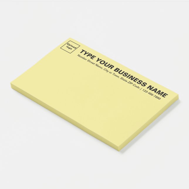 Notas Post-it® Marca comercial sobre la rúbrica "Yellow Large" (En perspectiva)