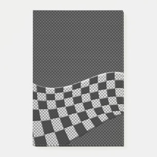 Notas Post-it® Marca de Carreras de estilo de fibra de carbono Ch