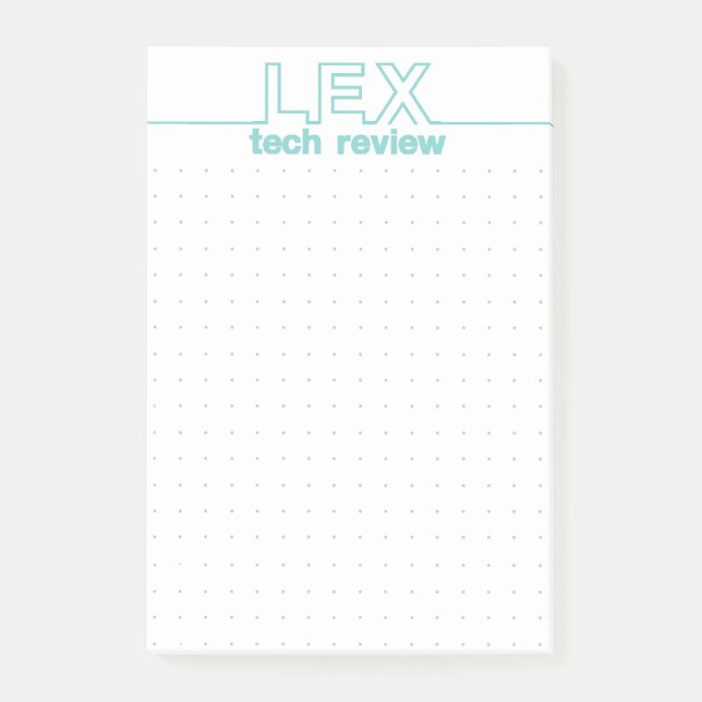 Notas Post-it® Marca de LEX TECH REVIEW Company (Anverso)