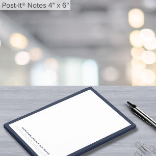 Notas Post-it® Marcado azul marino profesional 4x6