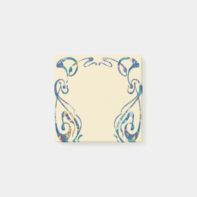 Notas Post-it® Marco art nouveau floral (Anverso)