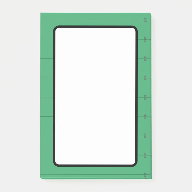 Notas Post-it® Marco de campo de fútbol  (Anverso)