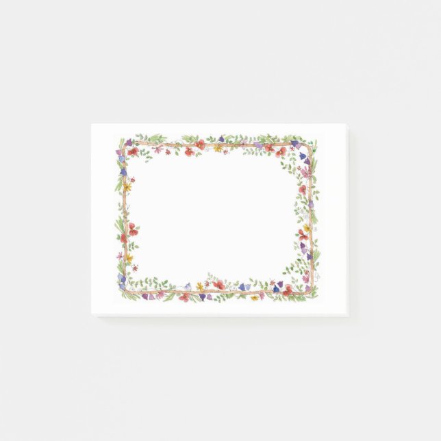 Notas Post-it® Marco de flor (Anverso)