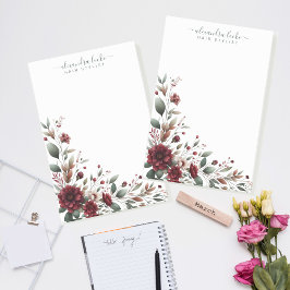 Notas Post-it® Marco elegante para Bouquet de Flor Roja