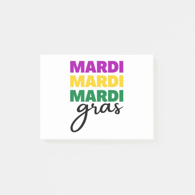Notas Post-it® Mardi Gras (Anverso)