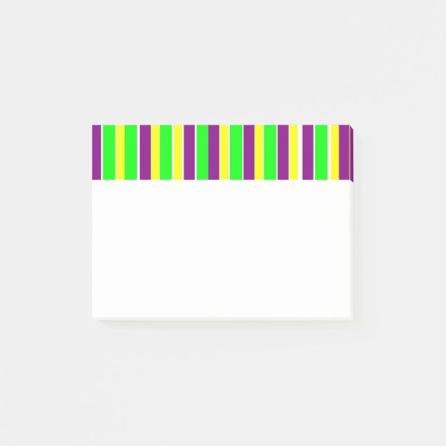 Notas Post-it® Mardi Gras Stripes (Anverso)